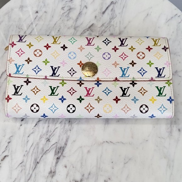 Louis Vuitton White Multicolor Sarah Long Wallet - Picture 3 of 15
